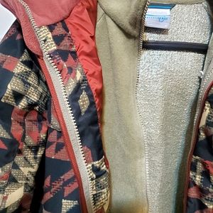 Boy winter/ski jacket with removable fleece liner